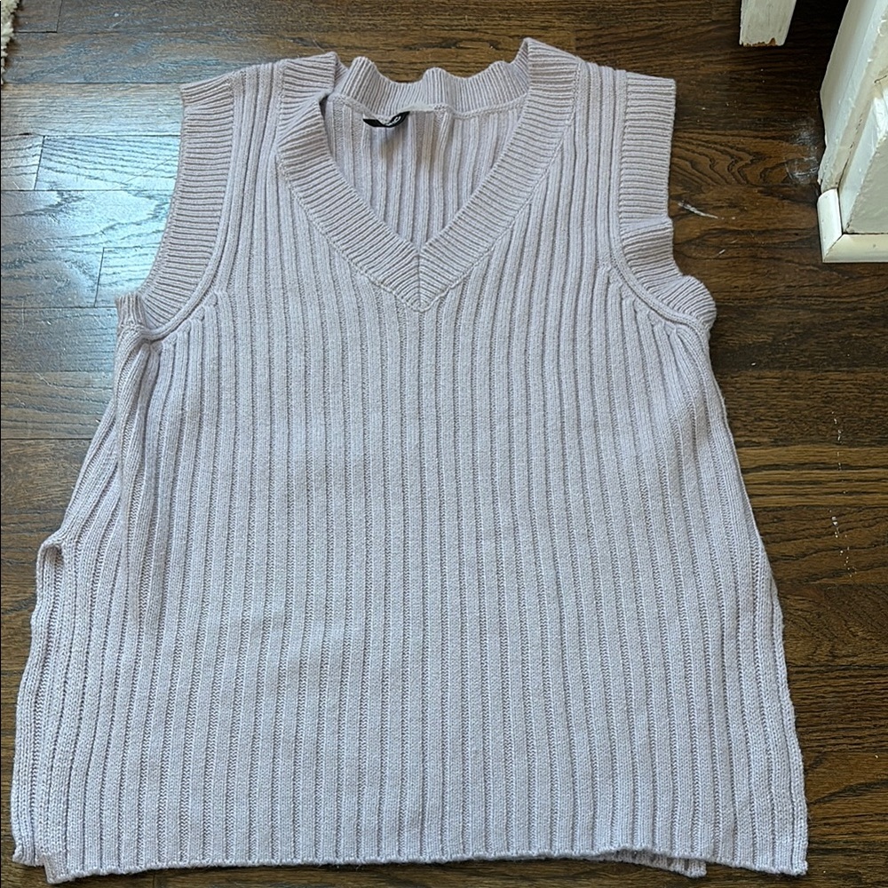 Lavender Ribbed Knit Sweater
